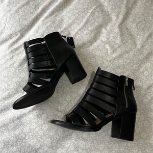 Side Zip Caged Block Heel 9.5 Torrid Wide